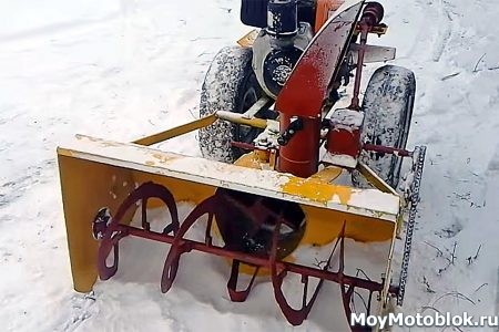 Самодельный снегоуборщик из мотоблока